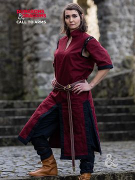 D&D Kämpfer Tunika rot-schwarz