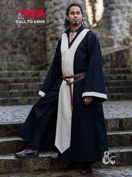 D&D Magier Robe schwarz-natur L