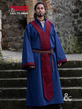 D&D Magier Robe dunkelblau-bordeaux