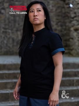 D&D Schurke Hemd schwarz-blau