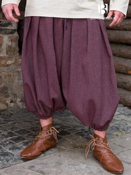 Rushose Borys Herringbone burgund/grau