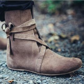 Wikingerstiefel aus Wildleder braun 39