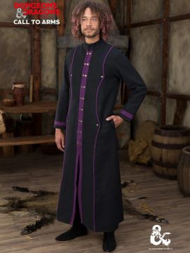 D&D Hexenmeister Mantel schwarz-lila