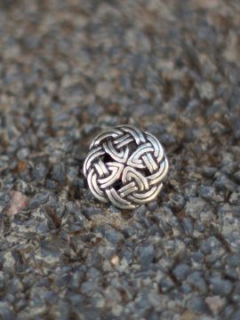 Knopf mit Keltischem Knoten silber einzeln