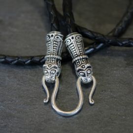 Wikinger-Lederkette "Mandermark" schwarz