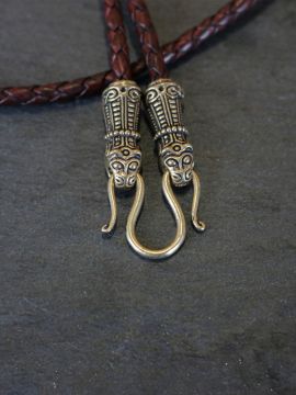 Wikinger-Lederkette "Mandermark" braun