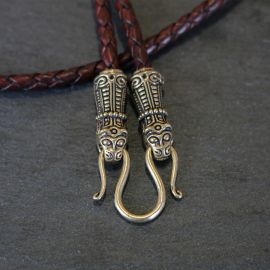 Wikinger-Lederkette "Mandermark" braun