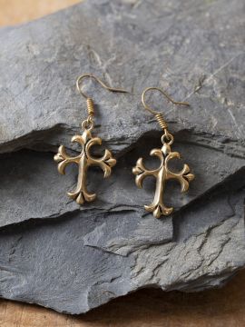 Ohrringe Tatzenkreuz bronze