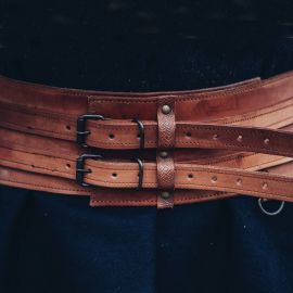 Robuster Wikingergürtel Loki cognacbraun 120 cm