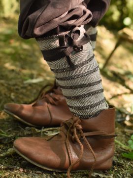 Wikinger-Wadenwickel für Kinder braun-natur