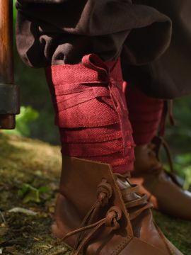 Wikinger-Wadenwickel für Kinder rot-weinrot