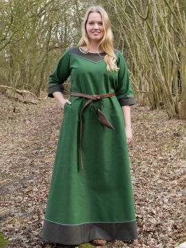 Mittelalterkleid Gesine grün L
