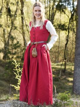 Ärmelloses Mittelalterkleid Lene rot S