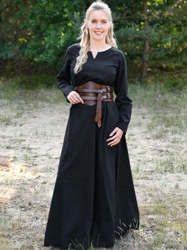 Leichtes Mittelalterkleid Milla schwarz