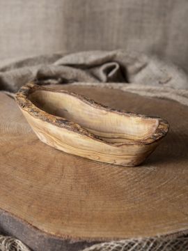 rustikale Schale oval