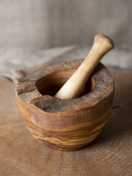 Mörser aus Olivenholz