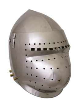 Beckenhaube mit Visier, 14. Jh., 2 mm Stahl