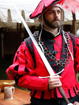 Imperialis Streifen-Ärmel rot-schwarz