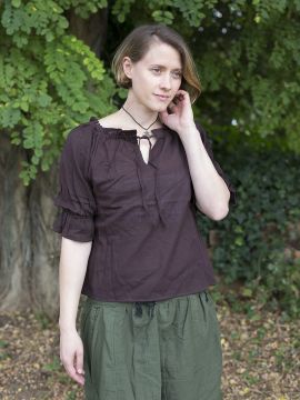 Sommerbluse aus Baumwolle braun M