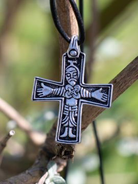 Wikinger Kreuz-Anhänger - versilbert