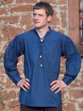 Mittelalterhemd blau S