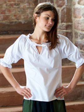 Bluse Kurzarm weiß