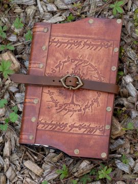 Lederjournal Baum mit Schnallenverschluss