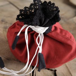 Stoffbeutel für Damen rot