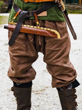 Wikinger-Rushose Wodan aus Leinen braun XXXL