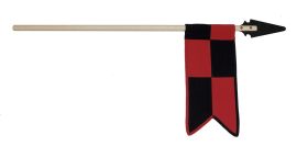 Normannen-Lanze mit Fahne schwarz-rot