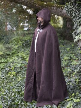 Wollumhang mit Drachenspange braun 161 cm