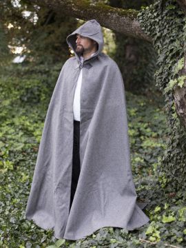 Wollumhang mit Drachenspange grau 131 cm