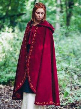 Cape mit Stickereien rot