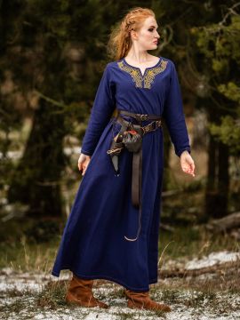 Wikingerkleid Aslaug blau