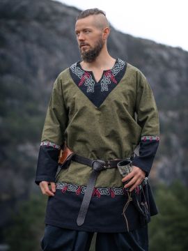 Wikingertunika Freydis Oliv Unisex