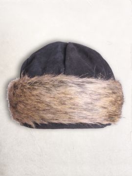 Wildledermütze schwarz