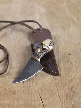 Neck Knife mit Damastklinge