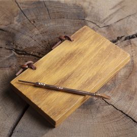 Schreibtafel / Wachstafel mit Bronzegriffel