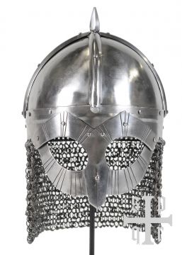 Gjermundbu-Helm, Wikinger Brillenhelm mit Kettenbrünne