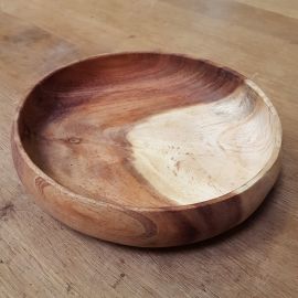 flache Holzschale