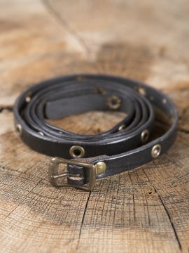 Wickelarmband aus Leder schwarz