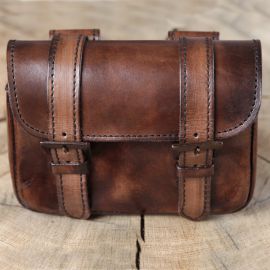 Gürteltasche mit Doppelverschluss Braun