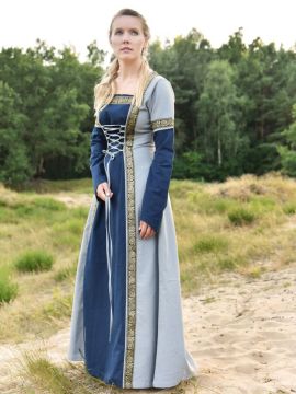 Mittelalterkleid Eleanor blau M