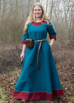 Mittelalterkleid Gesine petrol