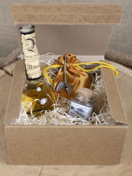 Geschenkbox "Liebesgrüße" mit Honig-Karamell-Wein