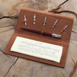 Kalligraphie Geschenkset -Ledereinband-