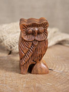 Holzdose Eule