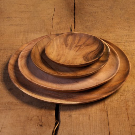 Holztellerset 4-teilig