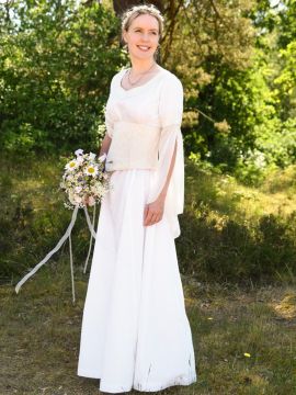 Hochzeitskleid mit Korsage weiß/natur