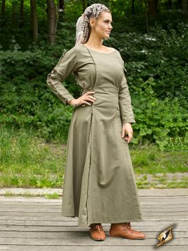 Kleid mit Schnürung grün S